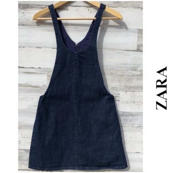 Zara Trafaluc - Denim Dungaree Jumper Pinafore Apron Dress 9123/285/401 | Large - Picture 11 of 16